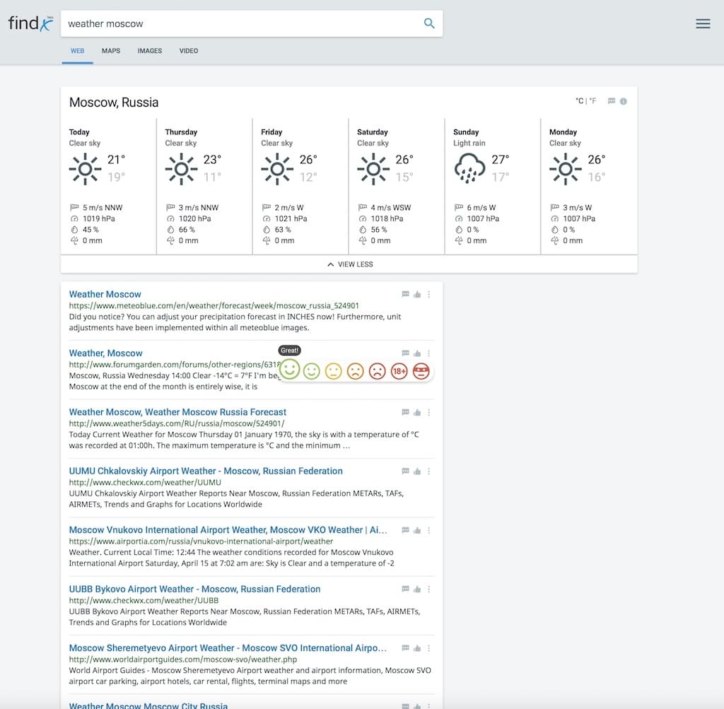 Findx – privacy-oriented Internet search engine